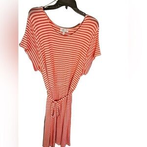 NWT Signature by Robbie Bee Striped Plus Size T-Shirt Dress